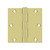 Deltana S35U3-R Polished Brass 3-1/2" x 3-1/2" - Steel Square Corner Hinge