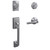 Schlage FC60CEN626BRWKIN Century Single Cylinder Handleset with Broadway Lever and Kinsler Rose Satin Chrome