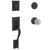 Schlage FC93ADD622HOBKIN Addison Dummy Handleset with Hobson Knob and Kinsler Rose Matte Black