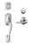 Schlage F60CAM625LAT Polished Chrome Camelot Handle set with Latitude Lever
