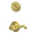 Schlage F60CEN608FLA Satin Brass Century Handle Set with Flair Handle