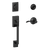Schlage F60CEN622ACC Matte Black Century Handle Set with Accent Handle