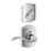 Schlage F60GRW625ACCGRW Polished Chrome Greenwich Handle Set with Accent Handle with Greenwich Rose