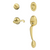 Schlage F60PLY505FLA Lifetime Brass Plymouth Handle Set with Flair Handle