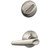 Schlage F60PLY619JAZ Satin Nickel Plymouth Handle Set with Jazz Handle