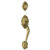 Schlage F93BRK609ELA Antique Brass Brookshire Dummy Handleset with Elan Lever