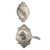 Schlage F93BRK619ACCBRK Satin Nickel Brookshire Dummy Handleset with Accent Lever and Brookshire Rose