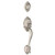 Schlage F93BRK619LAT Satin Nickel Brookshire Dummy Handleset with Latitude Lever