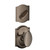 Schlage F93CAM620SIECAM Antique Nickel Camelot Dummy Handleset with Siena Knob and Camelot Rose
