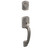 Schlage F93GRW619MERGRW Satin Nickel Greenwich Dummy Handleset with Merano Lever and Greenwich Rose