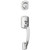 Schlage F93GRW625BRW Polished Chrome Greenwich Dummy Handleset with Broadway Handle