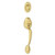 Schlage F93PLY605FLA Bright Brass Plymouth Dummy Handleset with Flair Lever
