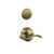 Schlage F93PLY609ACC Antique Brass Plymouth Dummy Handleset with Accent Lever