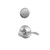 Schlage F93PLY626ACC Satin Chrome Plymouth Dummy Handleset with Accent Lever