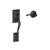 Schlage FE285ADD622ACC Matte Black Addison Style Handleset with Accent Lever Bottom Half Only