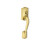 Schlage FE285CAM605ELA Polished Brass Camelot Style Handleset with Elan Lever Bottom Half Only