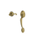 Schlage FE285PLY609FLA Antique Brass Plymouth Style Handleset with Flair Lever Bottom Half Only