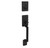 Schlage JH60SUT622SEV Matte Black Sutton Handle Set with Seville Style Lever