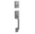 Schlage JH60SUT625BRWCOL Polished Chrome Sutton Handle Set with Broadway Style Lever and Collins Rose