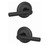 Schlage FC21BRW622IND Broadway Lever with Indy Rose Passage and Privacy Lock Matte Black Finish