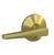 Schlage FC172ELR608KIN Eller Lever with Kinsler Rose Non Turning Dummy Lock Satin Brass Finish