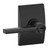 Schlage F51ALAT622CEN Matte Black Keyed Entry Latitude Style Lever with Century Rose