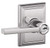 Schlage F51ALAT625ADD Bright Chrome Keyed Entry Latitude Style Lever with Addison Rose