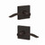 Schlage FC21PEN716COL Pennant Lever with Collins Rose Passage and Privacy Lock Aged Bronze Finish