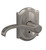 Schlage FC172WIT619CAM Whitney Lever with Camelot Rose Non Turning Dummy Lock Satin Nickel Finish