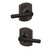 Schlage F10BRW716GRW Aged Bronze Passage Broadway Style Lever with Greenwich Rose