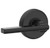 Schlage F10LAT622GSN Matte Black Passage Latitude Style Lever with Greyson Rose