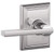 Schlage F10LAT625ADD Bright Chrome Passage Latitude Style Lever with Addison Rose