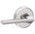 Schlage F170LAT625GSN Bright Chrome Half Dummy Latitude Style Lever with Greyson Rose
