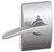 Schlage F170MNH626CEN Satin Chrome Dummy Manhattan Style Lever with Century Rose