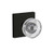 Schlage FC21DAW622COL Dawes Knob with Collins Rose Passage and Privacy Lock Matte Black Finish