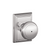 Schlage F40AND625ADD Bright Chrome Privacy Andover Style Knob with Addison Rose