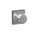 Schlage F40BWE625ULD Polished Chrome Privacy Bowery Style Knob with Upland Rose