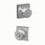 Schlage F40BWE625ULD Polished Chrome Privacy Bowery Style Knob with Upland Rose