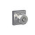 Schlage F40BWE625ULD Polished Chrome Privacy Bowery Style Knob with Upland Rose