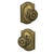 Schlage F10GEO609CAM Antique Brass Passage Georgian Style Knob with Camelot Rose Schlage F10GEO609CAM Antique Brass Passage Georgian Style Knob with Camelot Rose