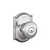 Schlage F40GEO625CAM Polished Chrome Privacy Georgian Style Knob with Camelot Rose