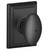 Schlage F40SIE622ADD Matte Black Privacy Siena Style Knob with Addison Rose