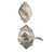 Schlage F59ACC619BRK Satin Nickel Accent Lever and Deadbolt with Brookshire Rose (Interior Half Only)