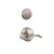 Schlage F94ACC619 Satin Nickel Dummy Handleset with Accent Lever and Regular Rose (Interior Side Only)