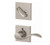 Schlage F94ACC619COL Satin Nickel Dummy Handleset with Accent Lever and Collins Rose (Interior Side Only)