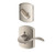 Schlage F94ACC619GRW Satin Nickel Dummy Handleset with Accent Lever and Greenwich Rose (Interior Side Only) Schlage F94ACC619GRW Satin Nickel Dummy Handleset with Accent Lever and Greenwich Rose (Interior Side Only)