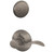 Schlage F94ACC621 Distressed Antique Nickel Dummy Handleset with Accent Lever and Regular Rose (Interior Side Only)