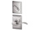 Schlage F94ACC625ADD Polished Chrome Dummy Handleset with Accent Lever and Addison Rose (Interior Side Only)