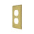 Deltana SWP4752U3 Polished Brass Solid Brass Double Outlet Plate
