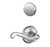 Schlage F94FLA625 Polished Chrome Dummy Handleset with Flair Lever and Regular Rose (Interior Side Only)